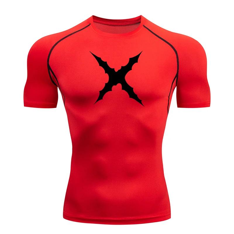 Casual Breathable Compression Moisture-Wicking T-shirt Men Gym Workout Running Undershirt High Elasticity Sport Quick Dry Tee Tops Activewear