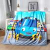 1 pezzo Coperta Tayo il Piccolo Autobus Design Stampato, Coperta Leggera per Divano, Letto - Morbida e Calda, Regalo per Tutte le Stagioni come Natale, Halloween