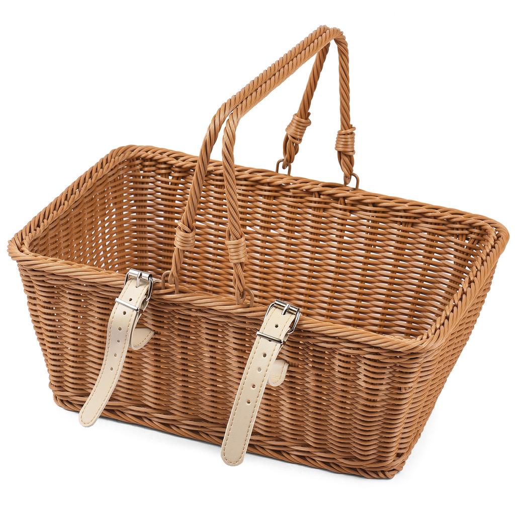 Panier Avant Vélo Pliable Et Amovible - Polypropylène, Dimensions 31.5x22.5x20.5 Cm - Noir, Facile à Fixer - 6
