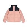 Li Ning Letter Print Color Block Loose Warm Down Jacket Unisex Outerwear Fog-Rose-Pink AYMR304-4