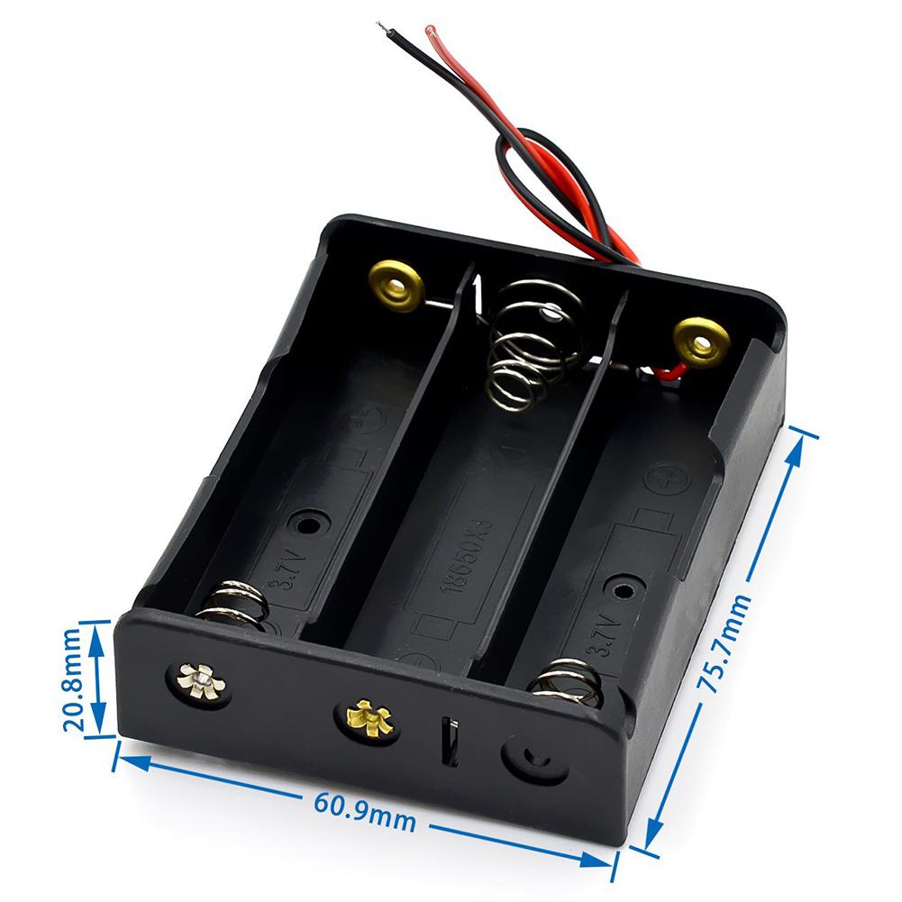 1/2/3/4 Slot 18650 Battery Holder Box 3.7V Battery Storage Case Plastic Cell Container with Connect Wires 18650 Parallel Battery