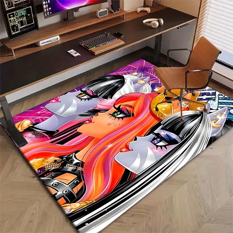 1pc Monster High Draculaura3 Design Printed Area Rug Carpet for Bedroom Living Room Home Decor Rugs Mat Non Slip Mat Rug for Bedside