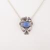 Dark Blue Cat's Eye Gemstone 925 Stamped Silver Jewelry Handmade Stylish Pendant CP-6-48