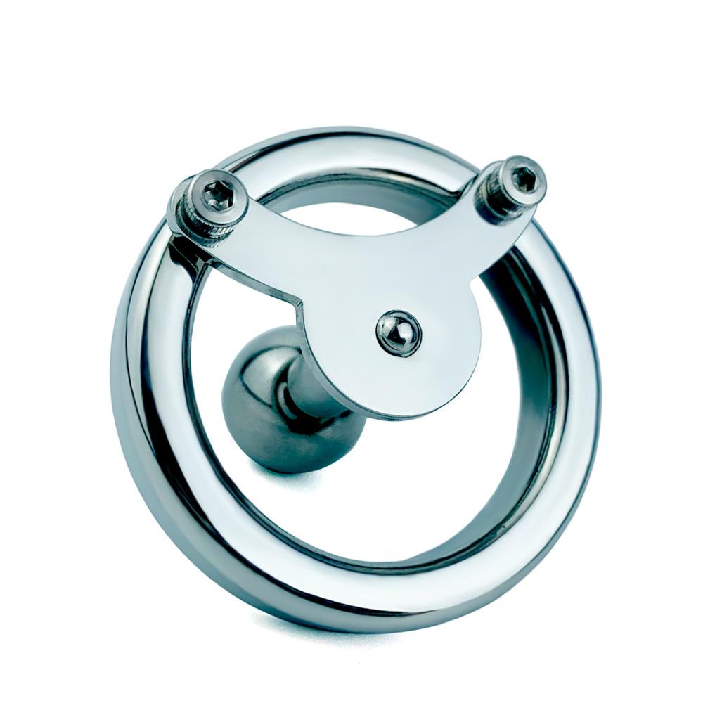 Wearable Stainless Steel CB Lock for Men Chastity Lock Penis Cage Sex Toy Cock Ring Slave BDSM Sissy Ball Stretcher