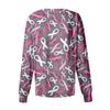 Donna Manica Lunga Fantasia Tasca Lavoro Stampa Halloween Collo Alto Monopetto Salopette Protettiva Cardigan Giacca Top
