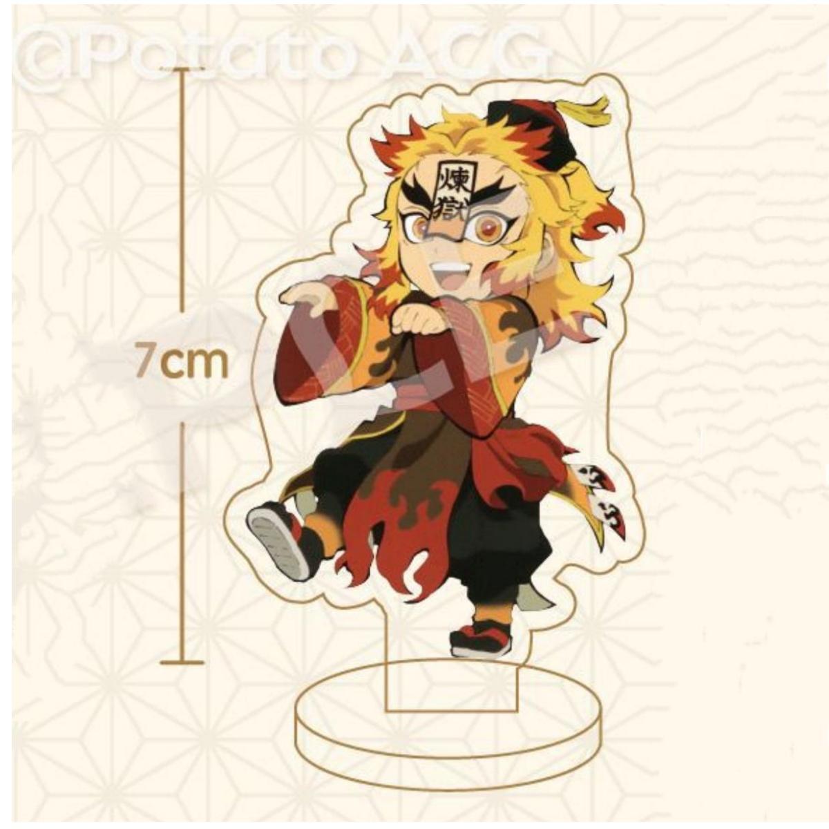 demon slayer anime Demon Slayer: Purgatory Anjuro Taniko Flame Pillar peripherals acrylic stand ornaments dolls toys 10cm
