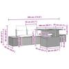 Garden Dining Set with Cushions 5 pcs Beige and Grey