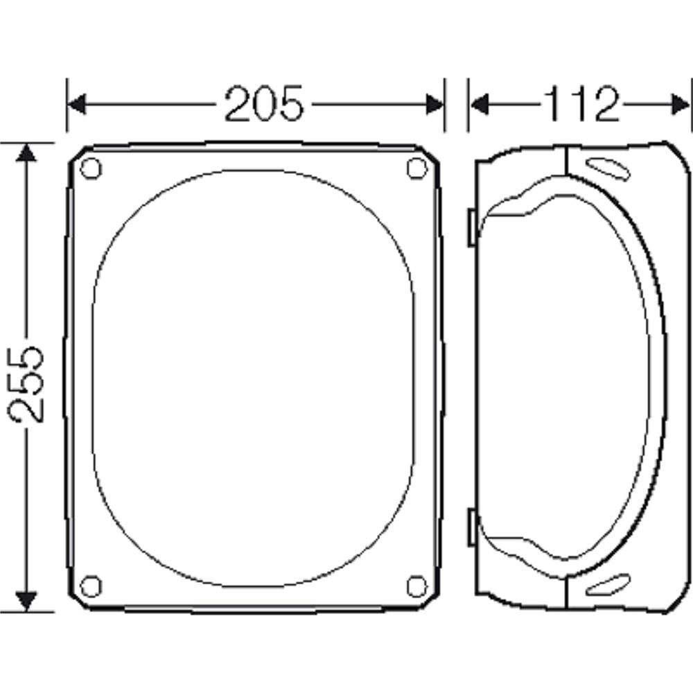 Puszka Ip66 Ip67 255X205X112Mm Bez Zacisków Czarna Poliwęglan Gładka