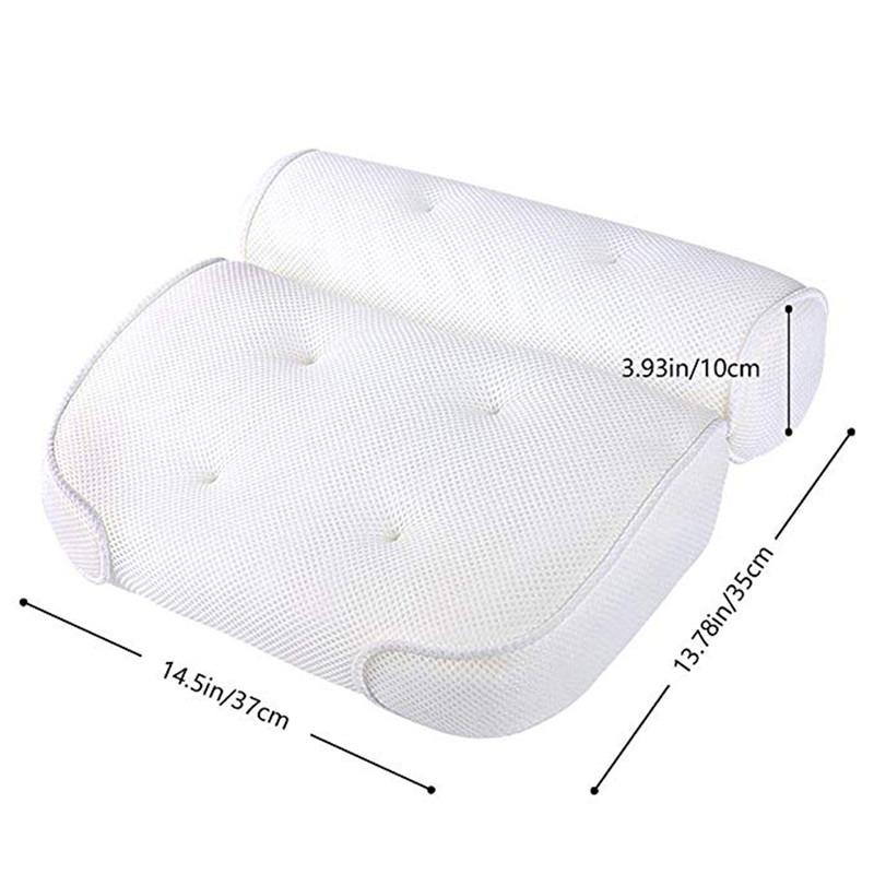Bath Pillow For Bathtub Support Neck,Head And Back With Non-Slip Suction Cups Air Mesh Bathtub Pillow