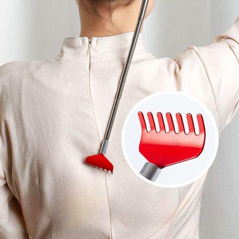 Răzuitor de spate nou, reglabil, extensibil, din oțel inoxidabil, telescopic, anti-mâncărime, cu gheară flexibilă