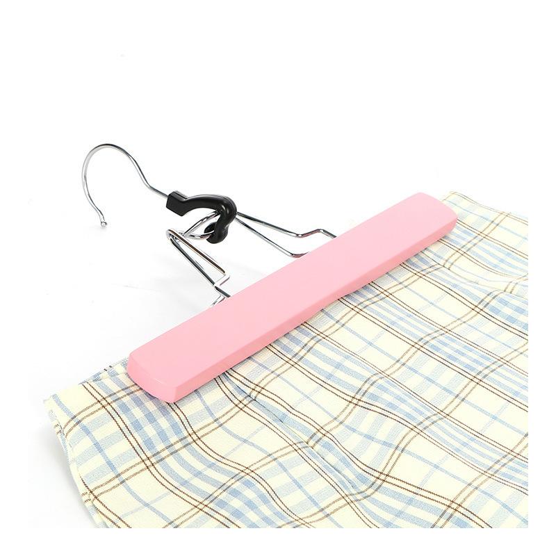 Adjustable Wooden Hanger for Wigs & Hanfu Dresses, Skirt Pants Hanger JK Uniform & Pleated Skirts, Multi-Punctional Foldable Storage Organizer