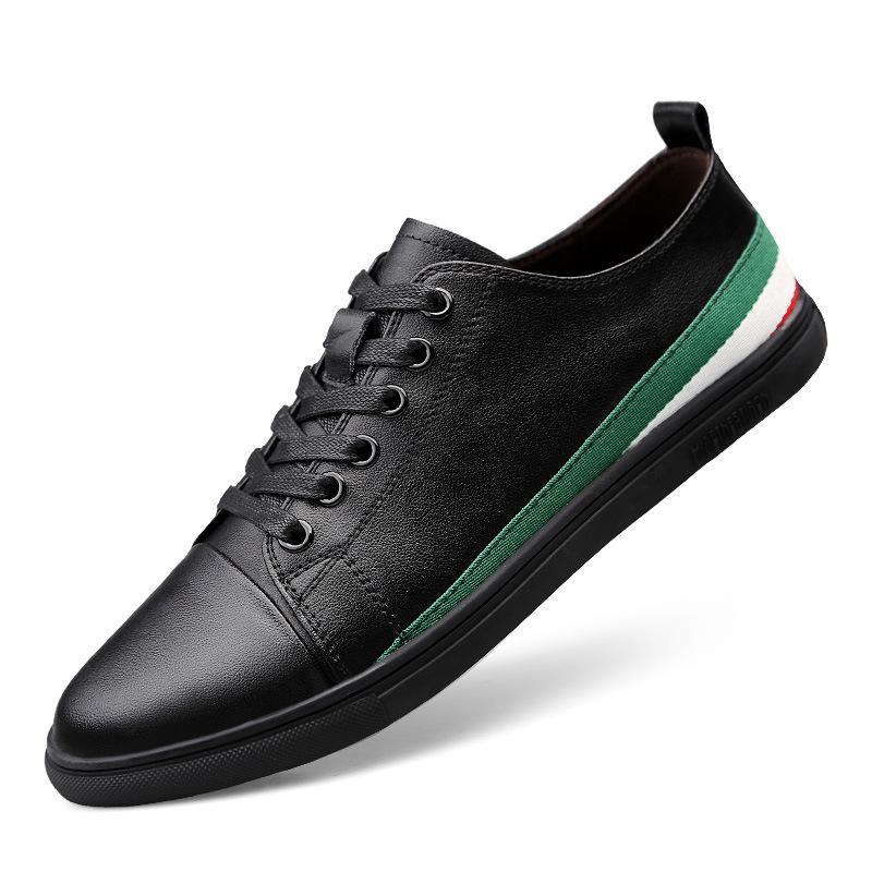 Men s Summer Breathable Leather Driving Shoes - White, Trendy Korean Style 42
