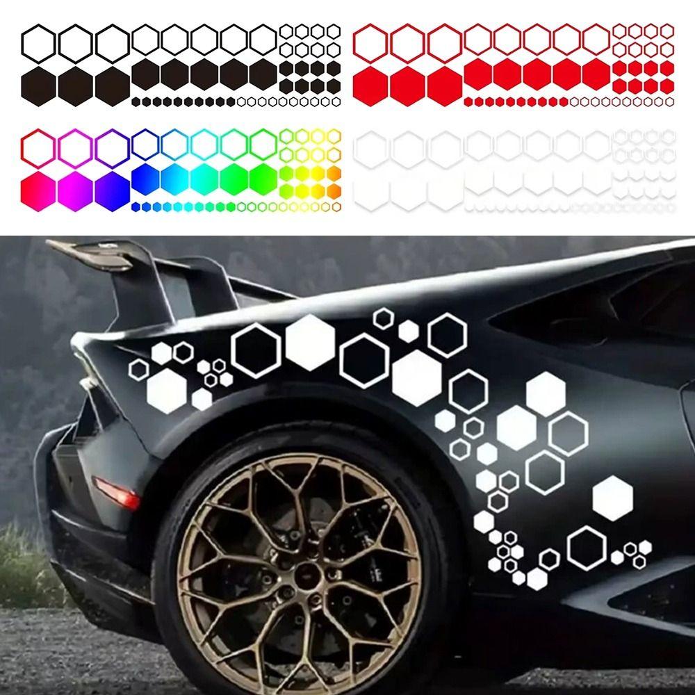 DIY Car Modification Car Decals Trims Waterproof Vinyl Hexagon Honeycomb Decals