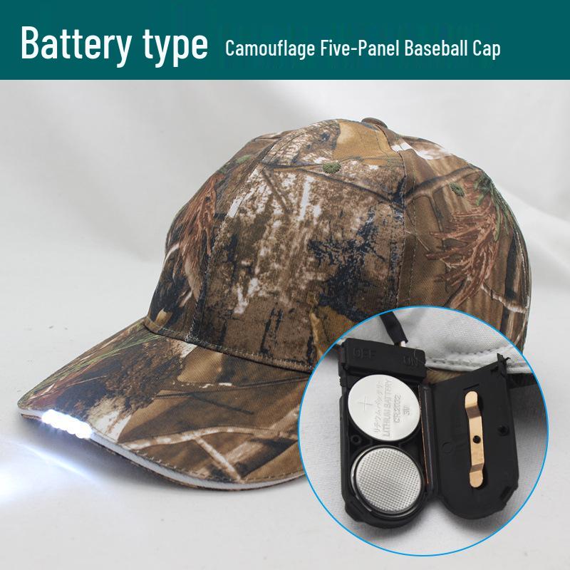 

Светящаяся кепка с 5 светодиодами для ночной рыбалки и активного отдыха M (56-58cm)