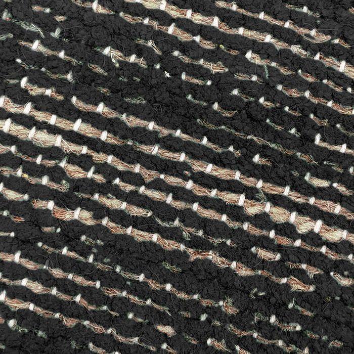 Handmade Jute and Cotton Chenille Rug In Black 120x170