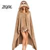 Übergroßer Deckenhoodie Tier-Wearable für Damen, Flanell-Sweatshirt Leichter Samt-Bademantel-Decke, Knopfleiste Cosplay-Umhang Nachtwäsche Winter