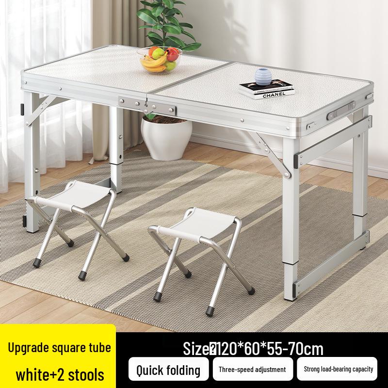 Portable Aluminum Folding Table - Multifunctional Dining, Study, or Outdoor Use