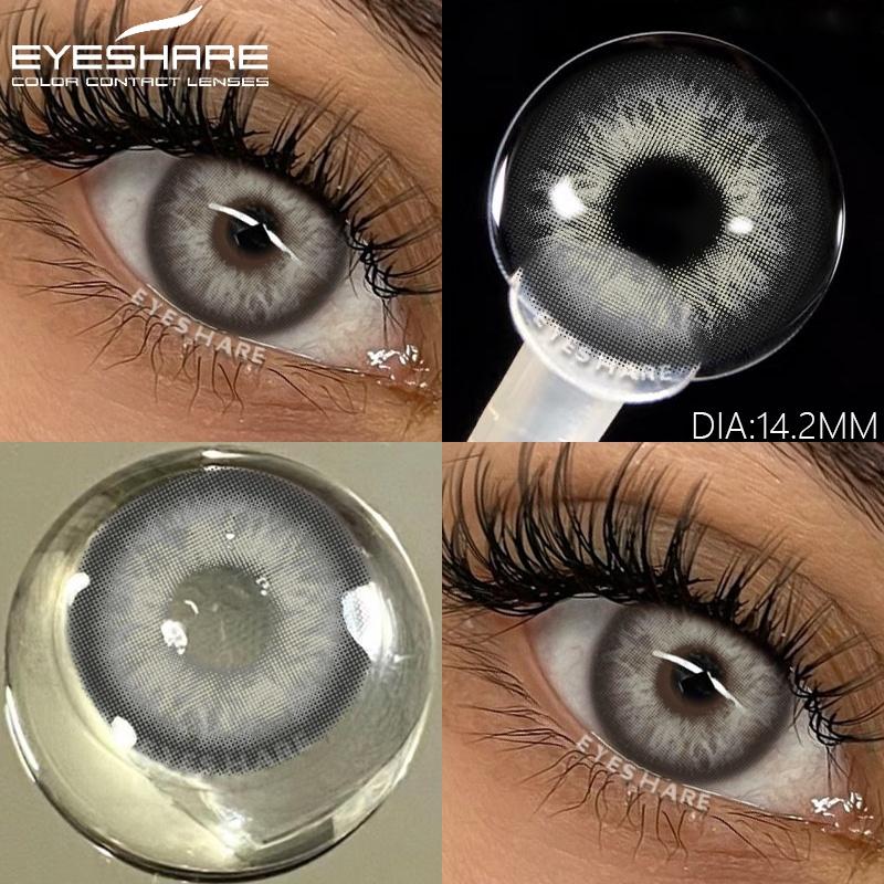 1 Pair Blue Color Contact Lenses Colored Lenses for Eye Beauty Makeup Gray Pupils Lens Yearly Cosmetic Green Contacts