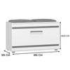 Opal White Shoe Cabinet Seat 4 Shelves For Hallway For Shoes For Home For Office