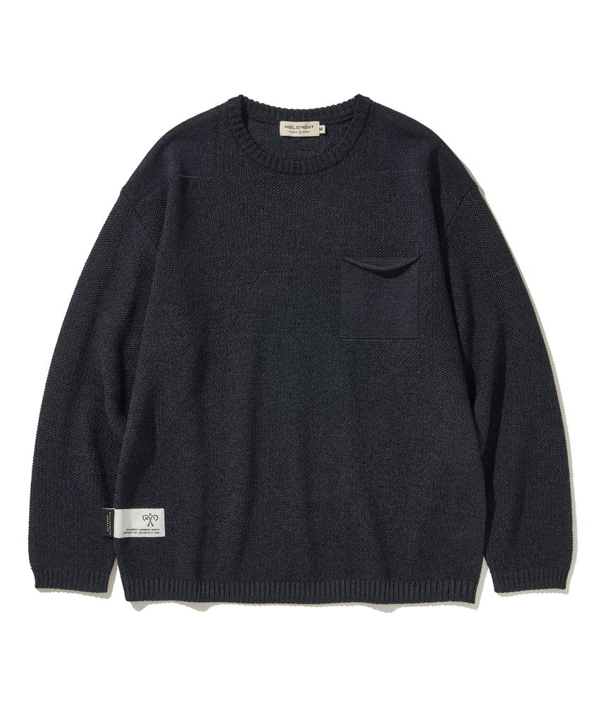 HELEMENT Cozy Rib Pocket Knit (Navy)