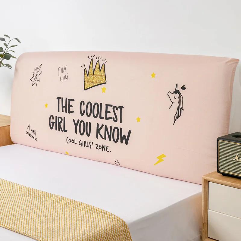 Nordic Cartoon Cat's Paw Bed Head Soft Dust Cover Full Enclosed Elastic Dust-proof Bed Head Cover/ Protective Cover