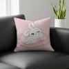 Character Pink Rabbit Cushion Cover Natural Linen Pillowcase Set AllinOne Decor for Sofa Bedroom  Chair