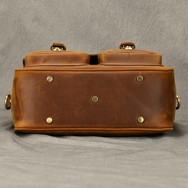 Vintage genuine leather camera bag and mini mirrorless camera bag premium leather shoulder and crossbody bag