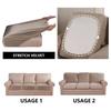 Velvet Fabric Sofa Seat Cover For Living Room Elastic Sofa Cushion Cover Soft Couch Slipcover Furniture Protector For Home