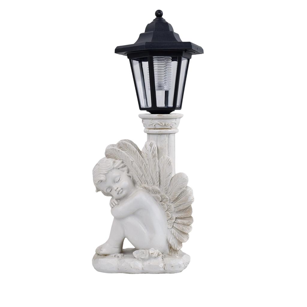 Angel Garden Roman Column Angel Outdoor Solar Light