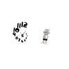Creative Modern Arabic Numbers Astronaut Statue Wall Clock Decorative Art Ornament for Hotel Office