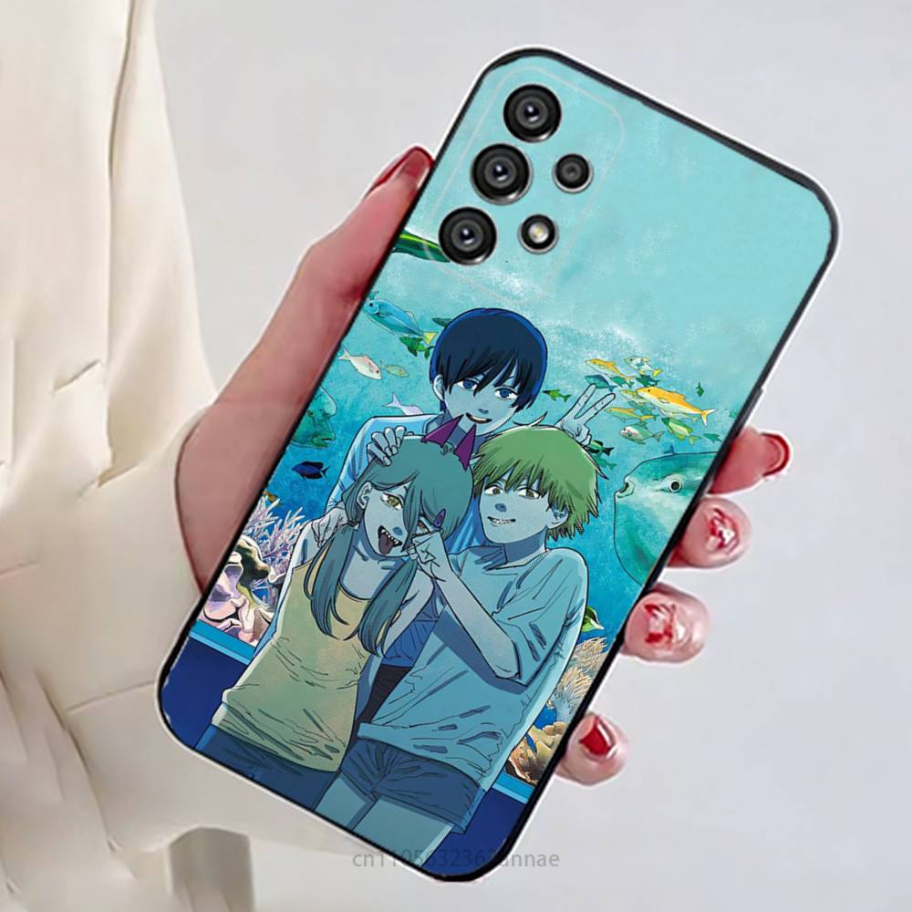 Anime C-Chainsaw Man Phone Case for Samsung Galaxy A73,23,53,33,14,24,13,72,22,52,32,54,A34 Soft Cover