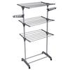 3 Tier Clothes Airer Horse Stainless Laundry Rack Foldable Clothes Drying Rack Hanging Drying Folding Storage Organizer