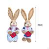2 Pieces Easter Bunny Statue Standing Artificial Grass , Party Supplies Holiday Decor Festival