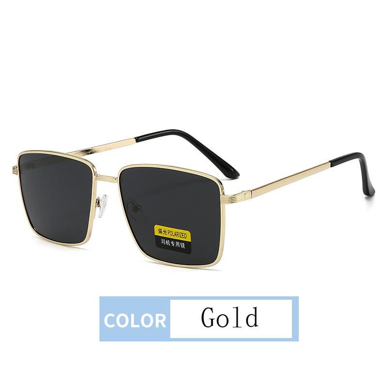 Occhiali da Sole Polarizzati alla Moda Uomo Quadrati in Metallo Guida Viaggio Vintage Retro Per Donna Occhiali da Sole Parasole Occhiali da Vista Esterno UV400