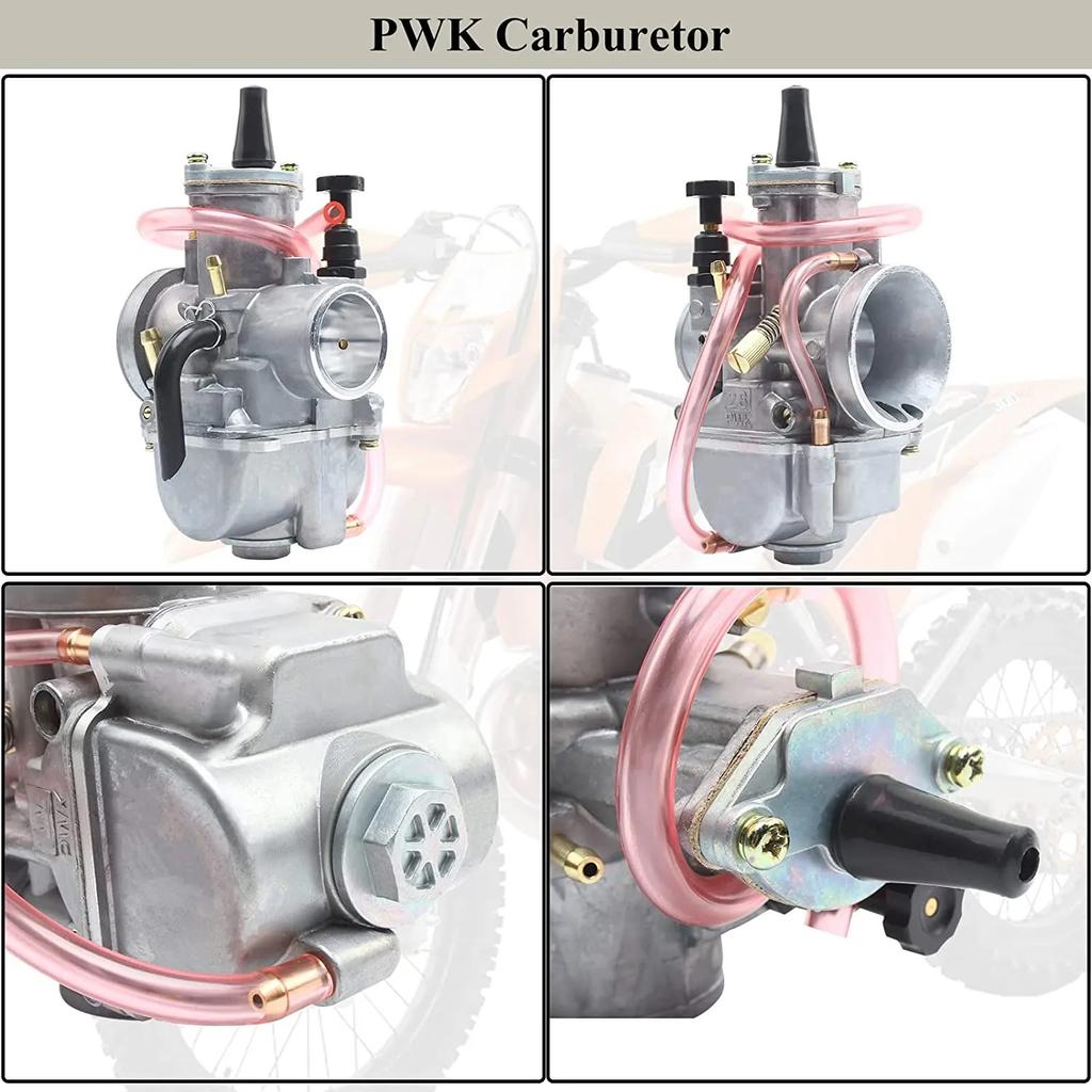 PWK Motorcycle Carburetor Power Injection For Racing Flat Side OKO Mikuni ATV Yamaha Universal Carburetor 21 24 26 28 30 32 34mm