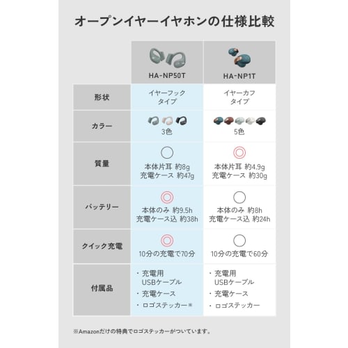 JVC Kenwood Victor HA-NP50T-BA Wireless Bluetooth Earphones, Open-Ear, Non-Blocking, Multi-Point, Ear-Hook, Up To 38 Hours of Playback, with Mic, Blac