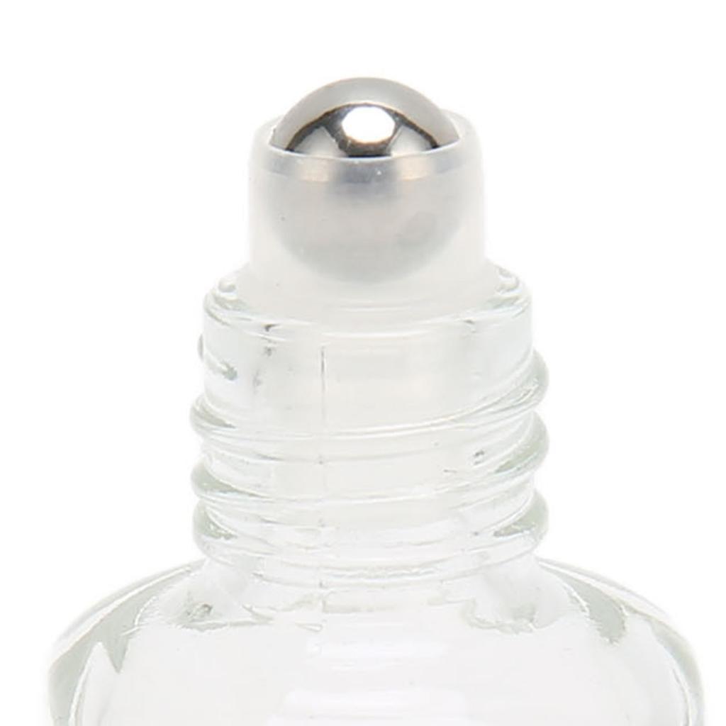 3pcs Refillable Perfume Bottle 10ml Golden Cover Transparent Glass Refillable Perfume Container for Travel