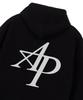 New Ap Logo Oversized Wide Shoulder Hoodie_Black