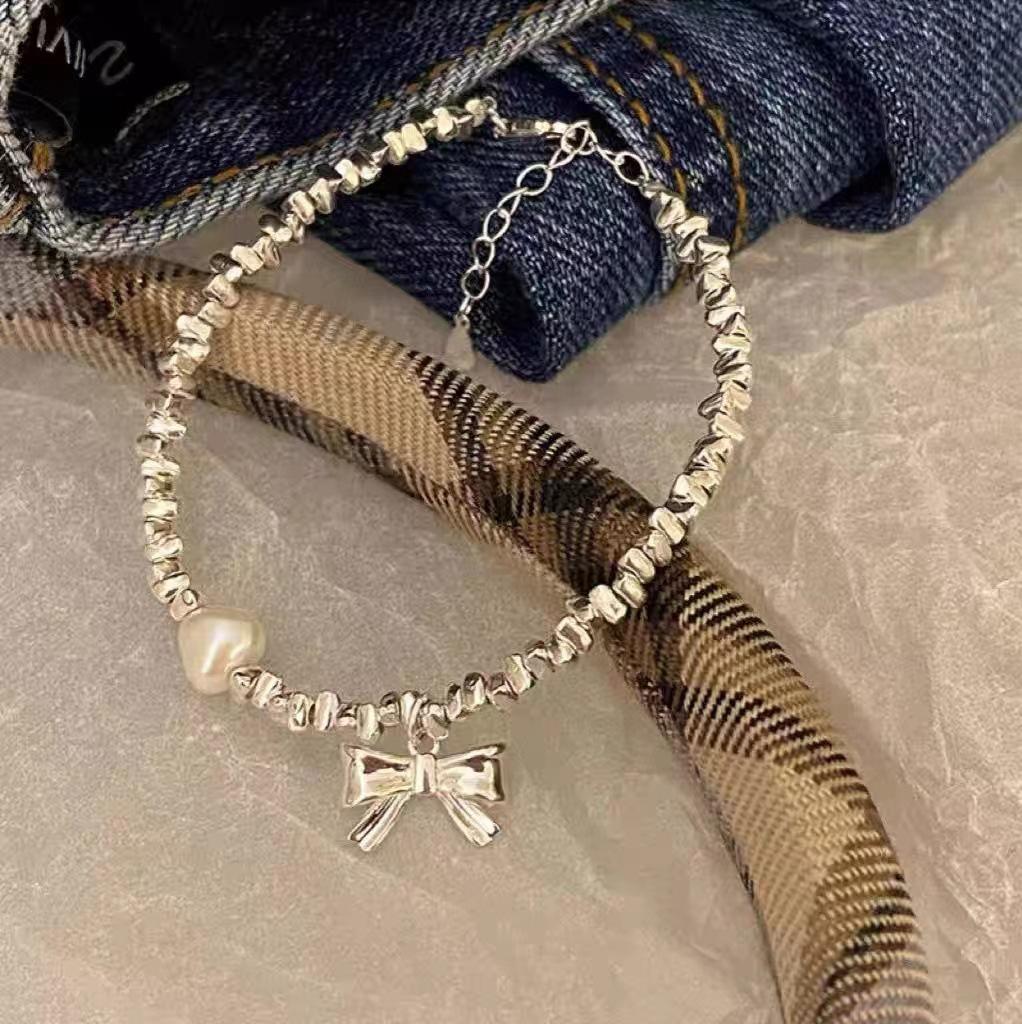 French retro imitation pearl bracelet new light luxury fashion celebrity style design sense versatile bracelet gift