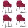 Dining Chairs 4 Pcs Velvet Wine Red 55 X 50 X 84 Cm