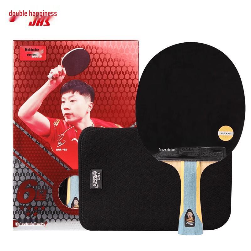 DHS 6-Star Shakehand Table Tennis Racket H6002 with Bag