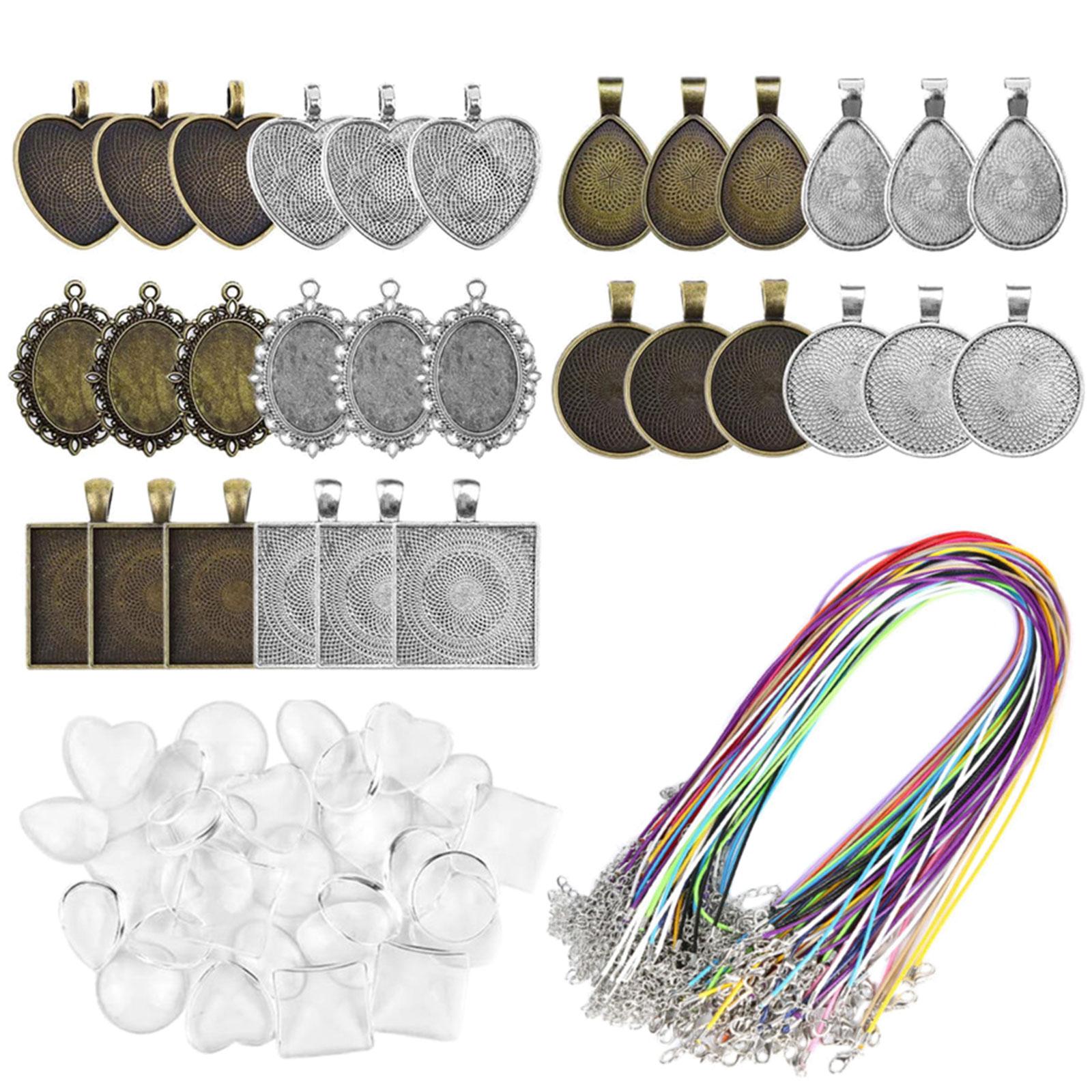 

90 шт. фурнитура для ожерелья аксессуары позолоченная основа для кулона и стеклянные кабошоны подвески позолоченные ремесла установка фурнитура для ожерелья