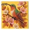 Floral Faux Pearl Design Hummingbird Art Kit Flower Bird Painting DIY Handmade Mosaic 3D Wall Craft Kit for Adults Gift Zen Project