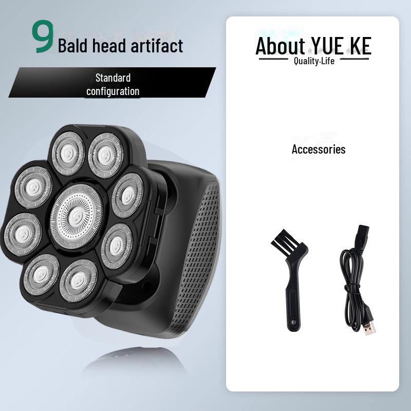 

2024 New York 9-лезвийная бритва для самостоятельного бритья лысой головы Standard чёрный