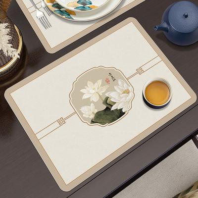 Dining Mat Waterproof Oil-Proof Hotel Placemat Non-Slip Western Placemat Heat Insulation Anti-Scald Bowl Plate Mat