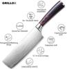 GRILLOX Chinese Knife Cleaver 17cm Kitchen Knife Chef's Knife Sharp