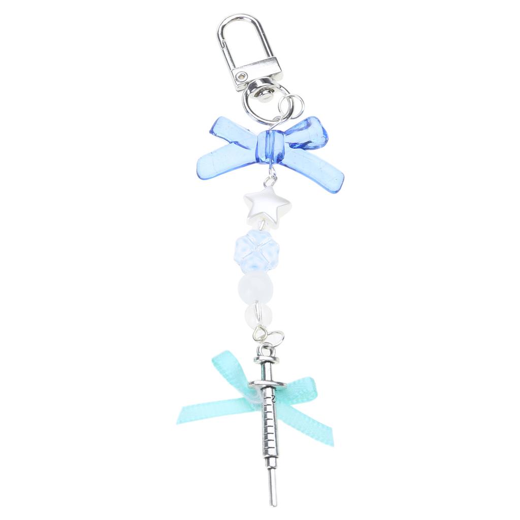 Chic Bowknot Phone Accessory Trend Phone Charm for Women Girls Beaded Keychain Bag Purse Backpack Wallet Decorations