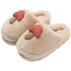 Cotton slippers winter new home indoor thick bottom plush warm fluffy slippers autumn and winter