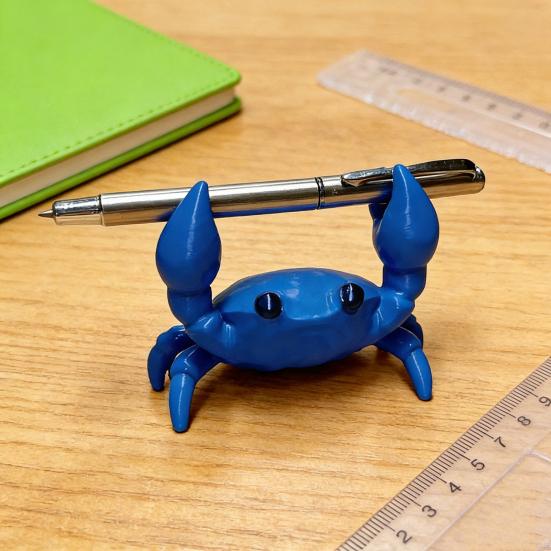 Krabba Pennställ Söt 3D Skrivbordsorganisatör för Pennor Blyertspennor Glasögon Dekorativ Gåva för Barn Vuxna Skolkontorsmaterial