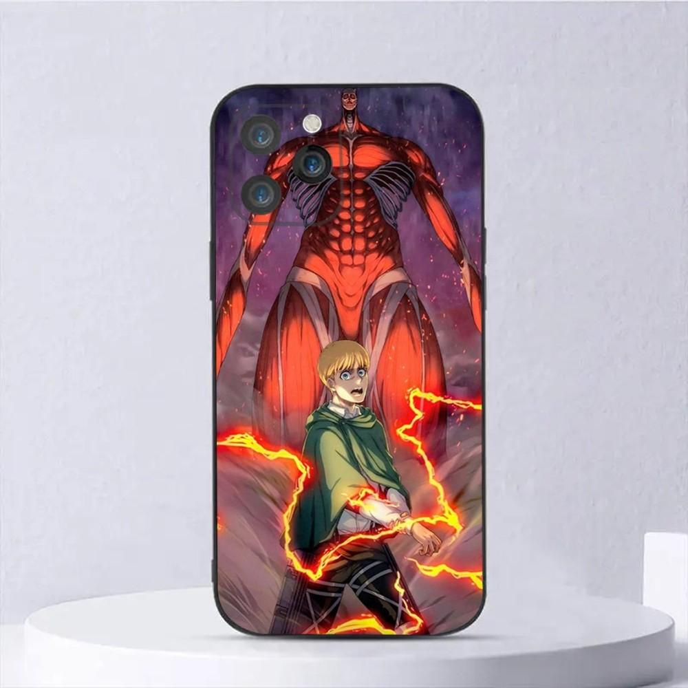 

Anime Armin Arlert Phone Case For iPhone 15,14,13,12,11,Plus,Pro Max,XS,X,XR,SE,Mini,8,7 Soft Silicone Black Cover iPhone11PROMAX